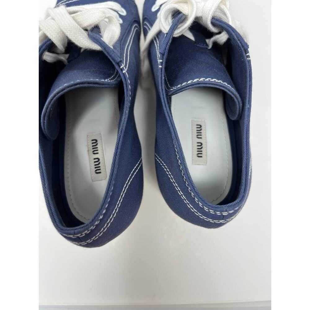 Miu Miu Shoes Women's Size 38.5 Platform Sneakers Authentic Designer Luxury Bold - Picture 15 of 16